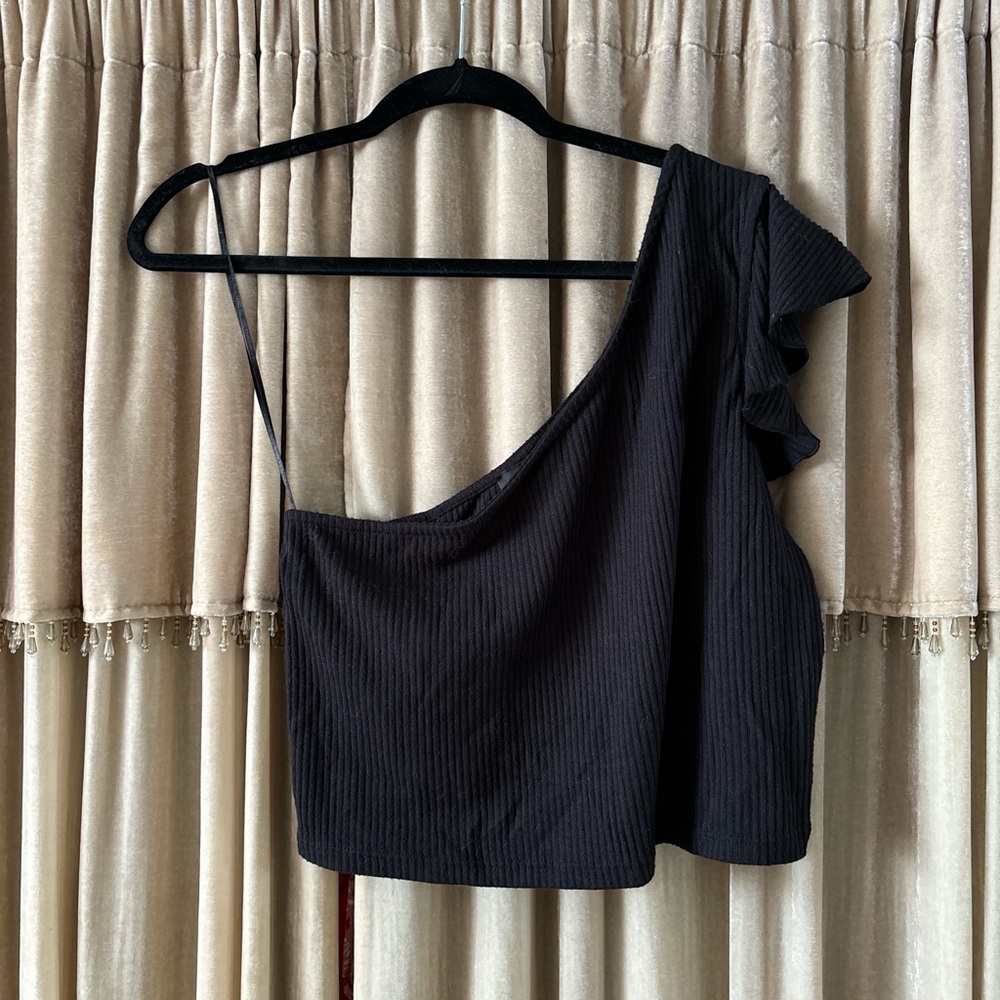 One Shoulder Crop Top